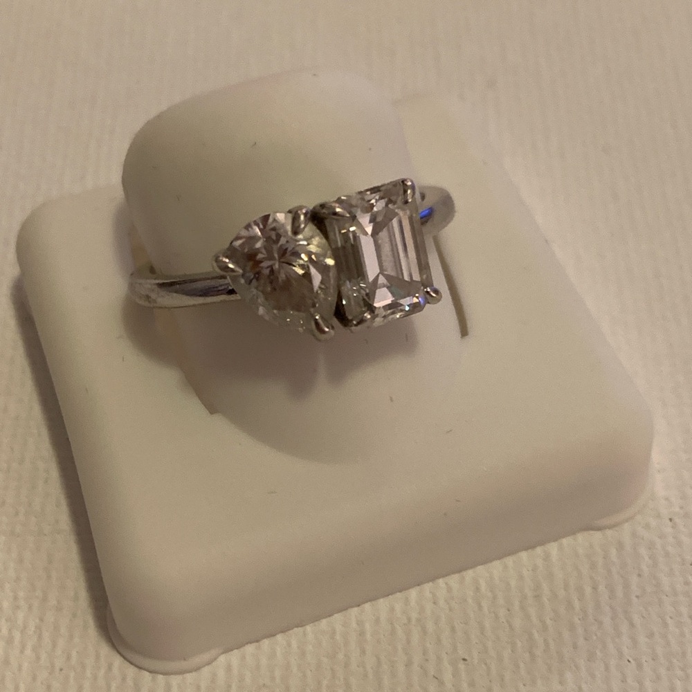 925 Sterling Silver Ring VVS 3.0 CTW CZ Gemstone